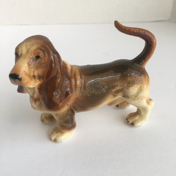 Vintage Dog Figurine Statue - 1950 Basset Hound - Picture 8 of 8